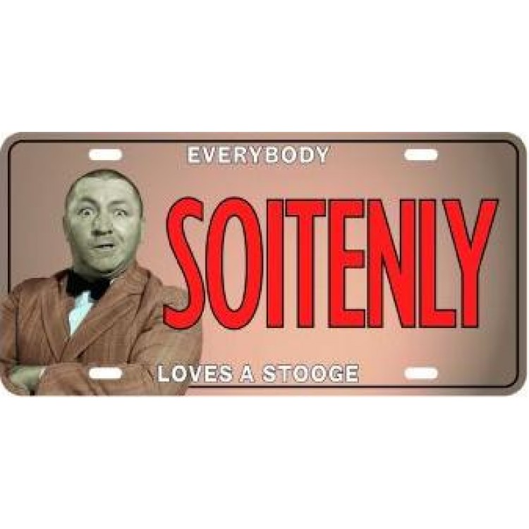 SOTT12003 6 x 12 in. Three Stooges Soitenly License Plate