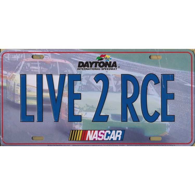 SOTT12021 6 x 12 in. Nascar Live 2 RCE License Plate