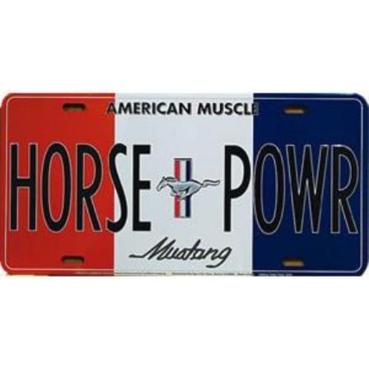 SOTT12043 6 x 12 in. Mustang Horse Power Metal License Plate -  212 Main