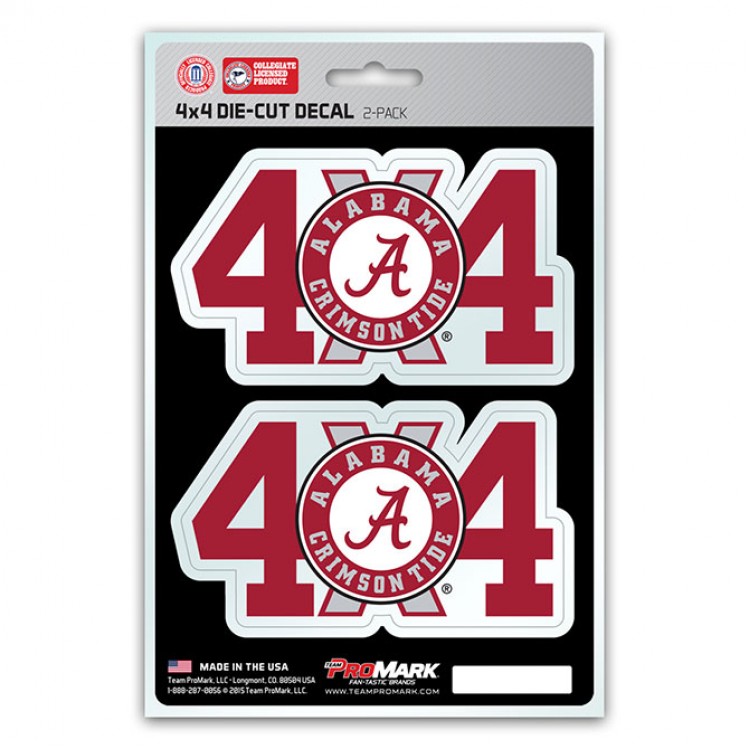DST4U002 5 x 8 in. Alabama Crimson Tide 4x4 Decal Pack