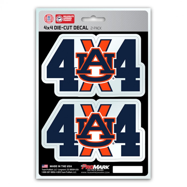 DST4U007 5 x 8 in. Auburn Tigers 4x4 Decal Pack