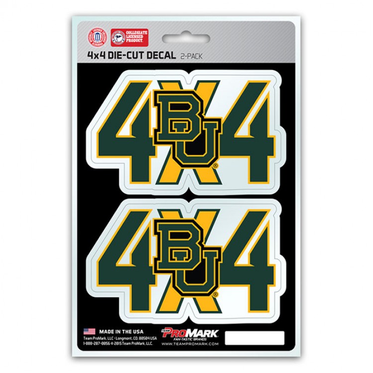 DST4U008 5 x 8 in. Baylor Bears 4x4 Decal Pack