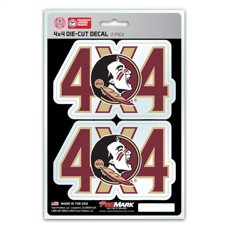 DST4U019 5 x 8 in. Florida State Seminoles 4x4 Decal Pack