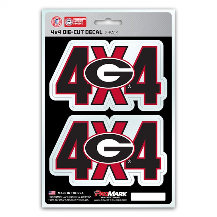 DST4U020 5 x 8 in. Georgia Bulldogs 4x4 Decal Pack