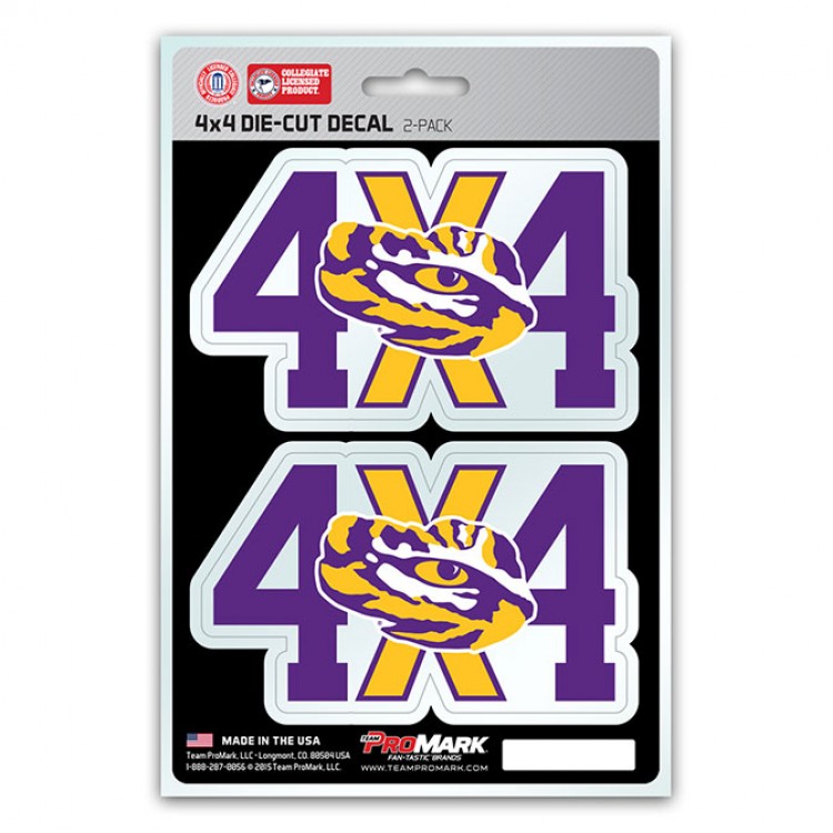 5 x 8 in. Louisiana State Tigers 4x4 Decal Pack