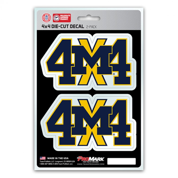 DST4U035 5 x 8 in. Michigan Wolverines 4x4 Decal Pack
