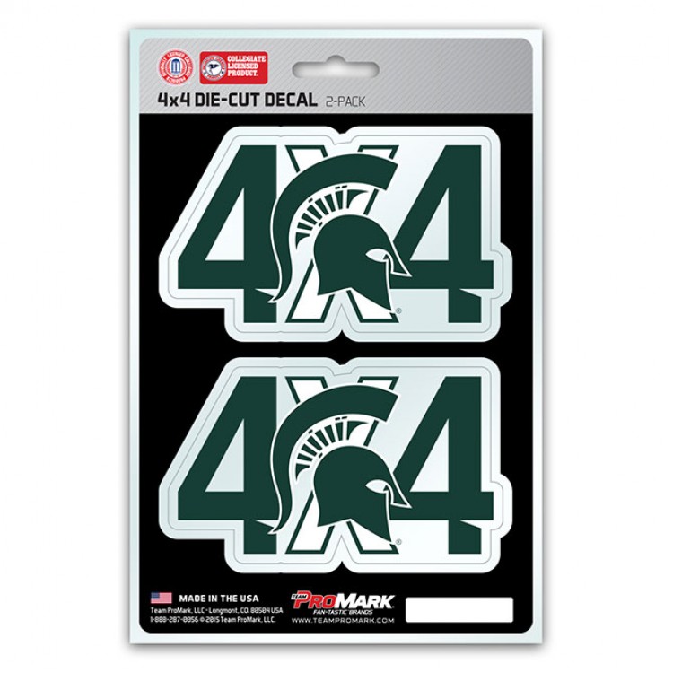 DST4U036 5 x 8 in. Michigan State Spartans 4x4 Decal Pack