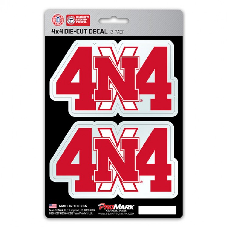DST4U042 5 x 8 in. Nebraska Cornhuskers 4x4 Decal Pack