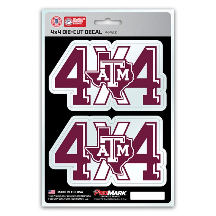 DST4U067 5 x 8 in. Texas A&M Aggies 4x4 Decal Pack