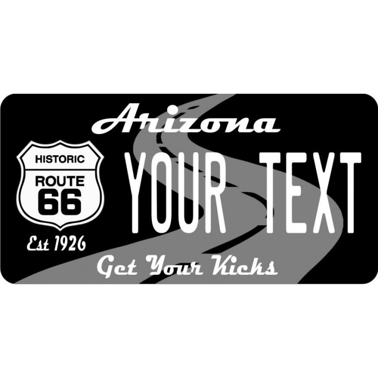 LPO5998 Arizona Route 66 Personalized Photo License Plate