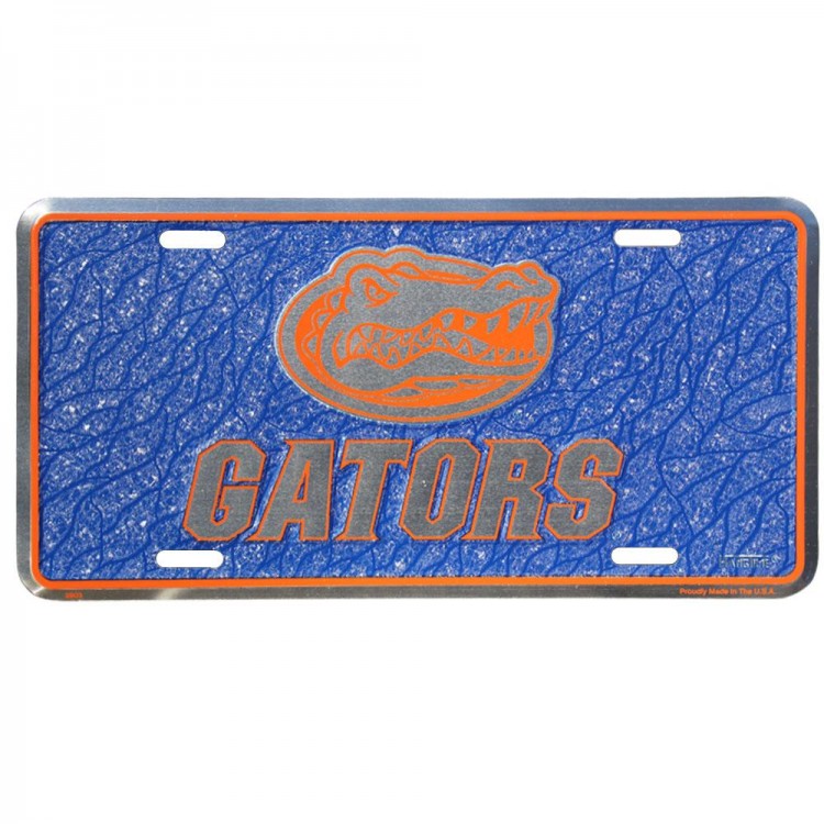 HT2803 6 x 12 in. Florida Gators Mosaic Metal License Plate