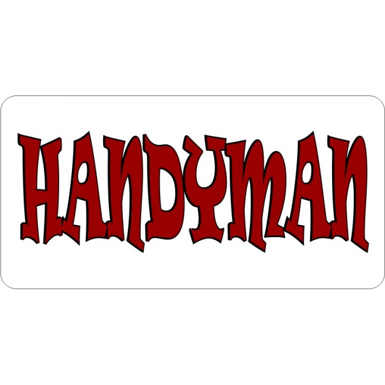 LPO6051 6 x 12 in. Handyman Script Photo License Plate