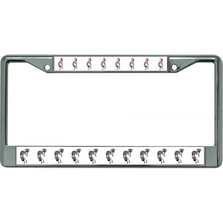 LPO6090 6 x 12 in. Kokopelli Multi Image Chrome License Plate Frame