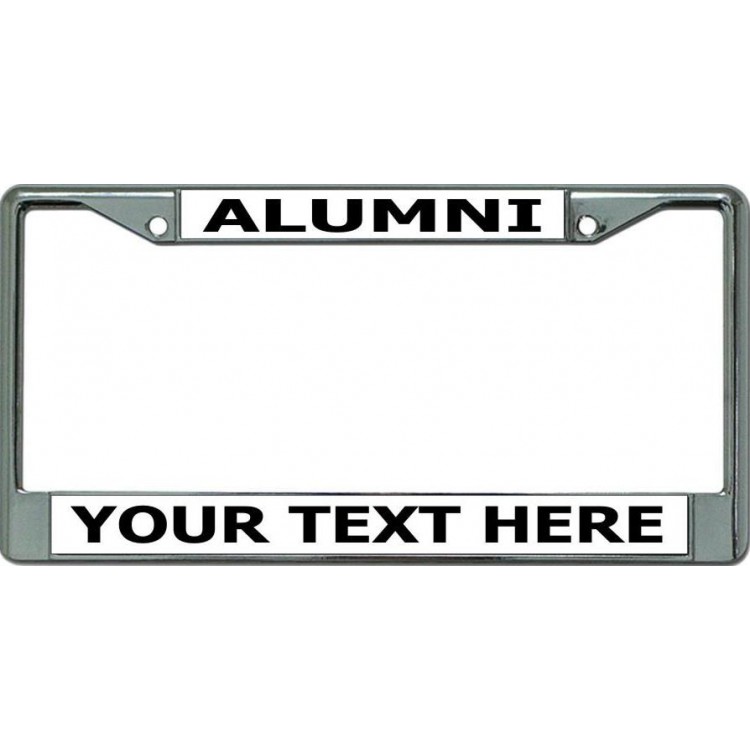 LPO6114 6 x 12 in. Alumni Create Own Text Chrome License Plate Frame