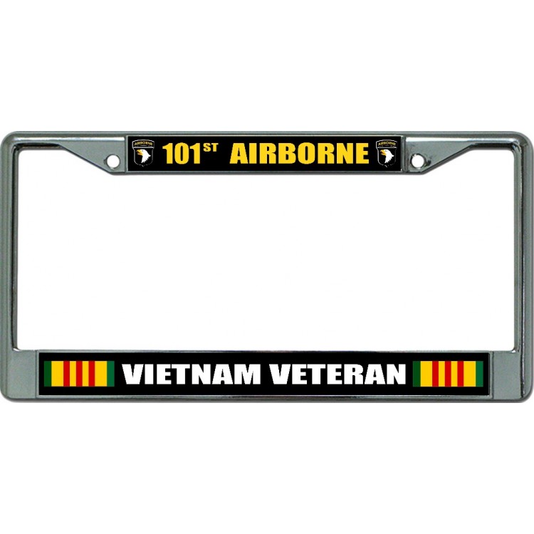 6 x 12 in. Vietnam Veteran 101st Airborne Chrome License Plate Frame