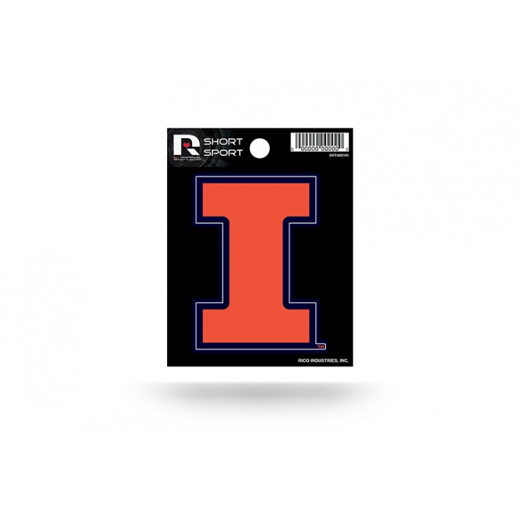 SRT400101 3 x 3 in. Illinois Fighting Illini Short Sport Decal