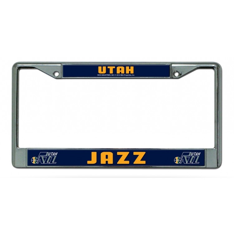 Picture of 212 Main FC79011 Utah Jazz Chrome License Plate Frame