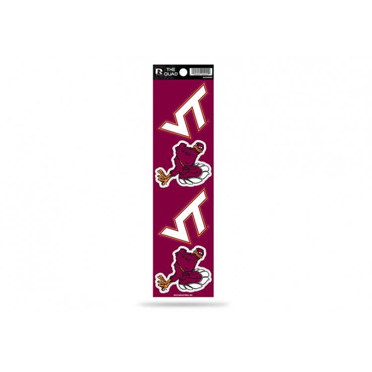 QAD340202 2.5 in. Virginia Tech Hokies Quad Decal Set