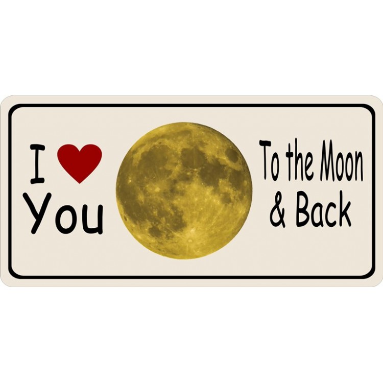LPO3406 6 x 12 in. Love You to the Moon & Back Photo License Plate