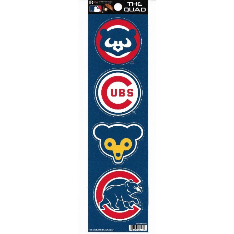 Picture of 212 Main QAD111348C 2.5 in. Chicago Cubs Quad Decal Set