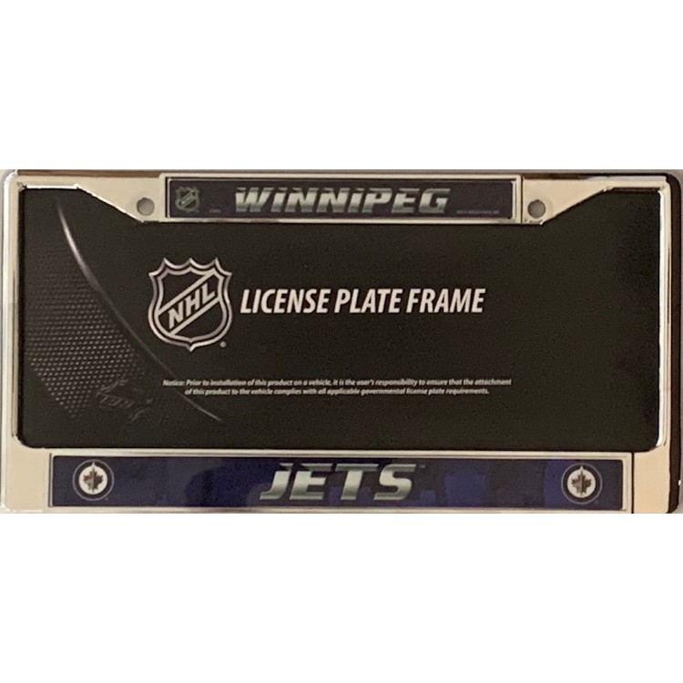 FC10313 Winnipeg Jets Chrome License Plate Frame