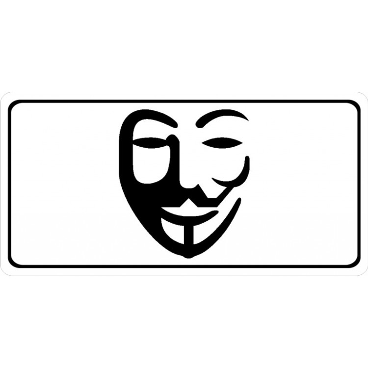 LPO3409 6 x 12 in. Anonymous Centered on White Photo License Plate