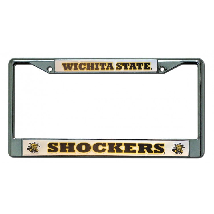 FC310303 Wichita State Shockers Durable Chrome License Plate Frame