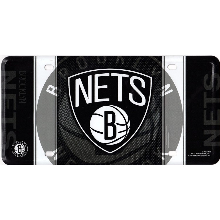 MTG67002 6 x 12 in. Brooklyn Nets Metal License Plate