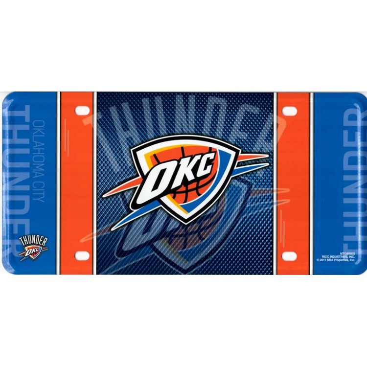 Picture of 212 Main MTG68003 6 x 12 in. Oklahoma City Thunder Blue Metal License Plate