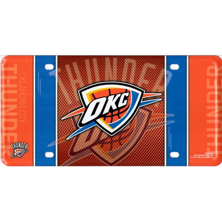 Picture of 212 Main MTG68004 6 x 12 in. Oklahoma City Thunder Orange Metal License Plate
