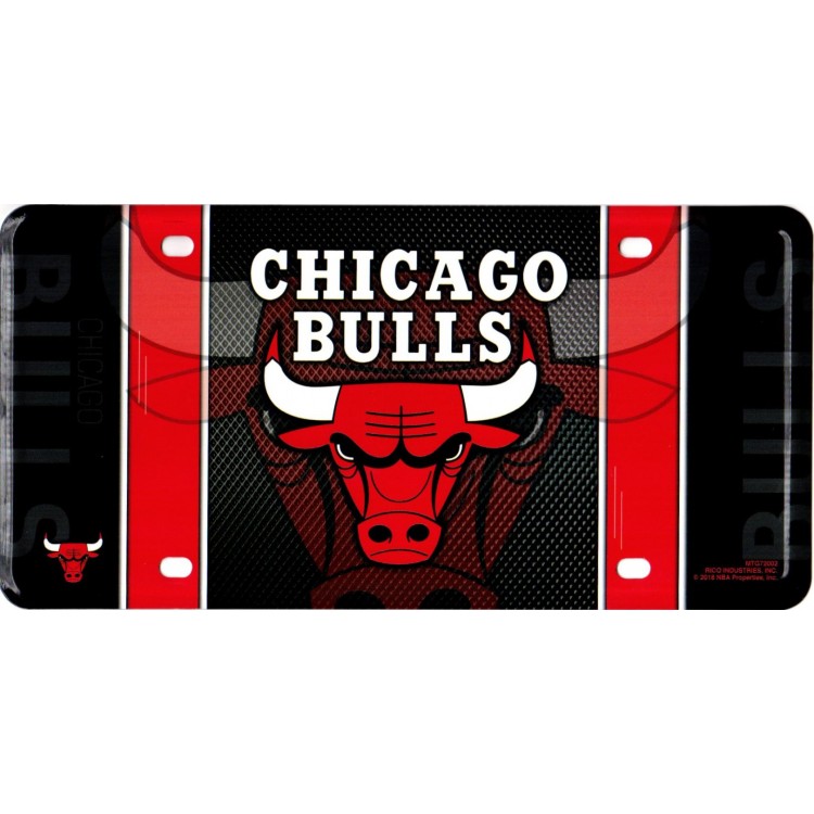 Picture of 212 Main MTG72002 6 x 12 in. Chicago Bulls Metal License Plate