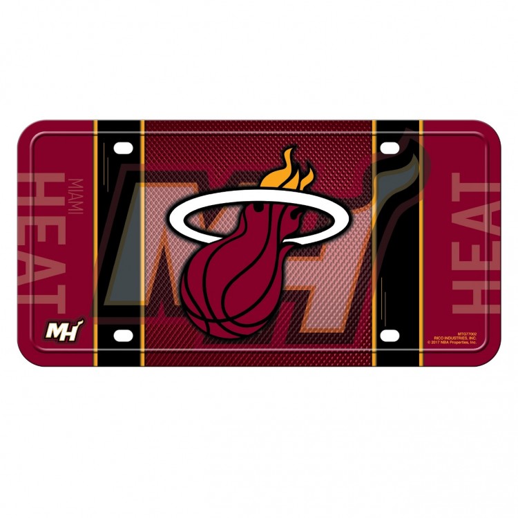 Picture of 212 Main MTG77002 6 x 12 in. Miami Heat Metal License Plate