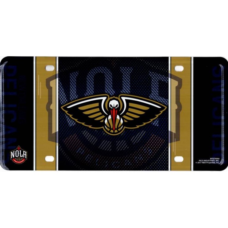 Picture of 212 Main MTG78004 6 x 12 in. New Orleans Pelicans Metal License Plate