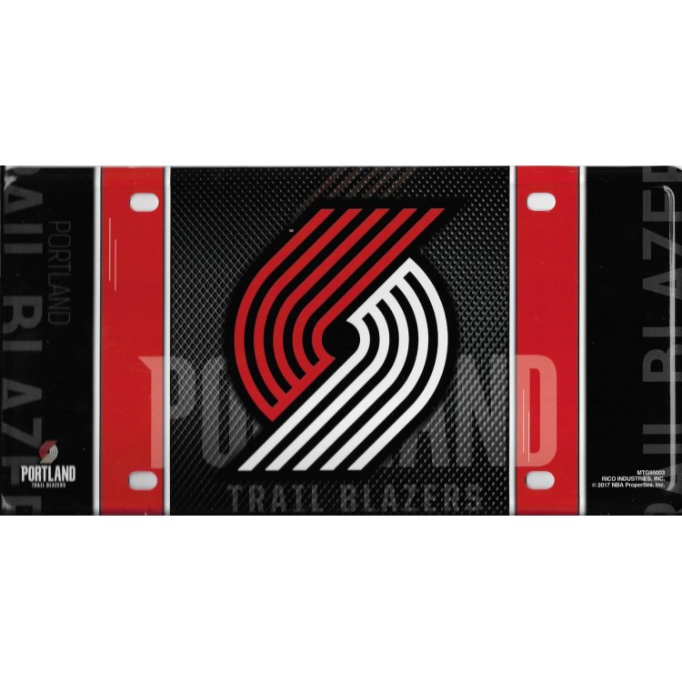 Picture of 212 Main MTG95003 6 x 12 in. Portland Trail Blazers Metal License Plate