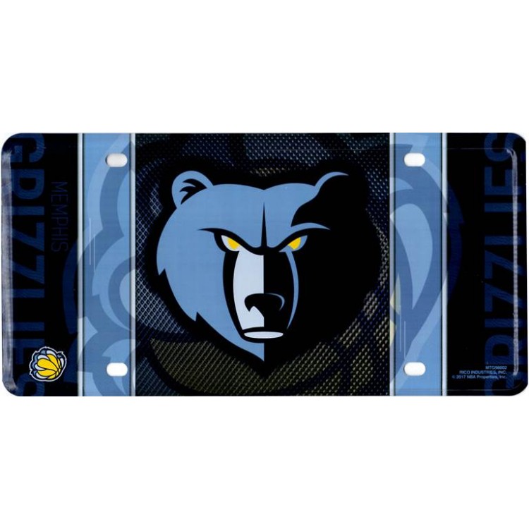 Picture of 212 Main MTG98002 6 x 12 in. Memphis Grizzlies Metal License Plate