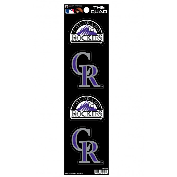 QAD6402 2.5 in. Colorado Rockies Quad Decal Set