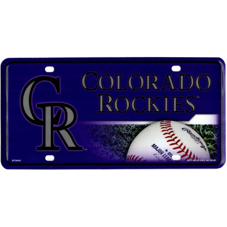 Picture of 212 Main MTG6402 6 x 12 in. Colorado Rockies Metal License Plate