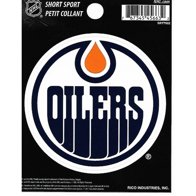 SRT7902 3 x 3 in. Edmonton Oilers Short Sport Decal