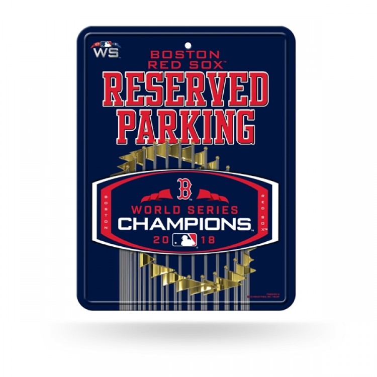 PSM39WS18 8 x 11 in. Boston Red Sox World Series Champs 2018 Metal Parking Sign