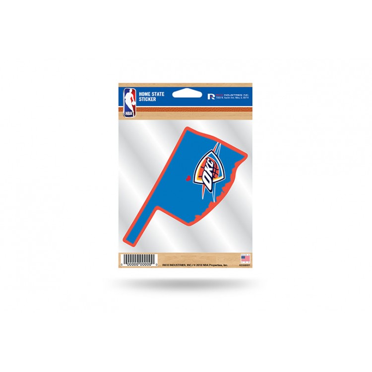 Picture of 212 Main HSS68001 5 x 5 in. Oklahoma City Thunder Home State Vinyl Sticker