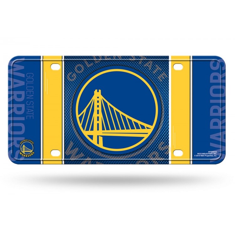 Picture of 212 Main MTG96003 6 x 12 in. Golden State Warriors Metal License Plate