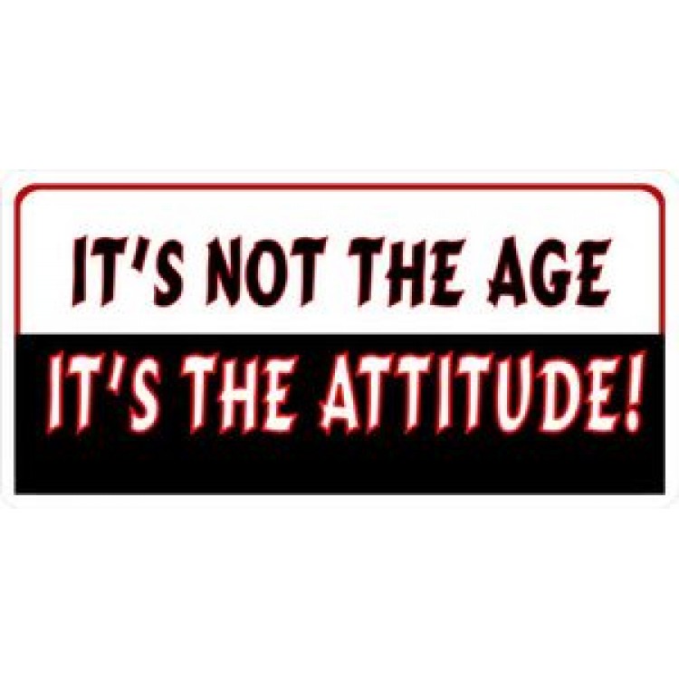 LPO725 Its Not the Age Its the Attitude License Plate