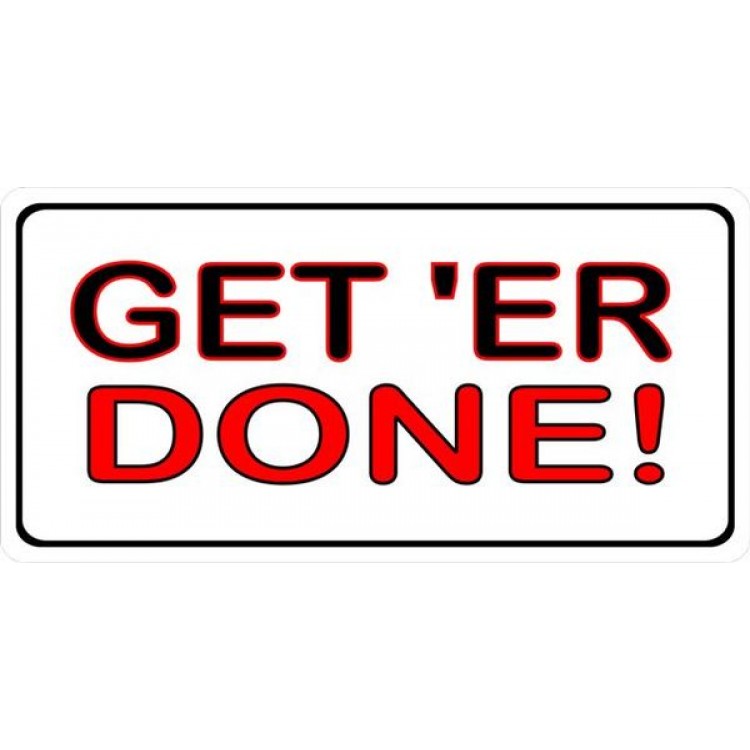 LPO1489 Get Er Done Photo License Plate