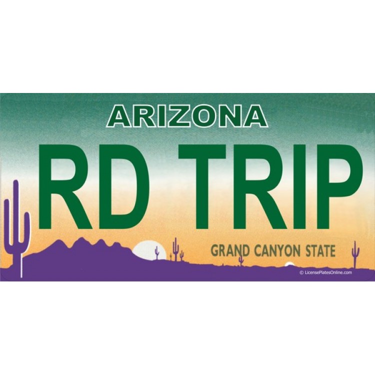 LPO1679 Arizona RD Trip Photo License Plate