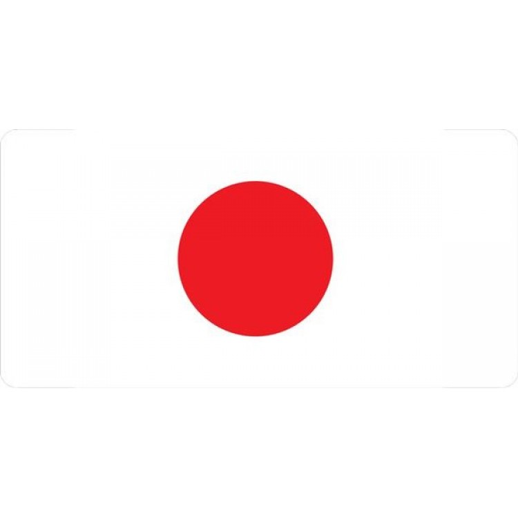 LPO1457 Japan Flag Photo License Plate