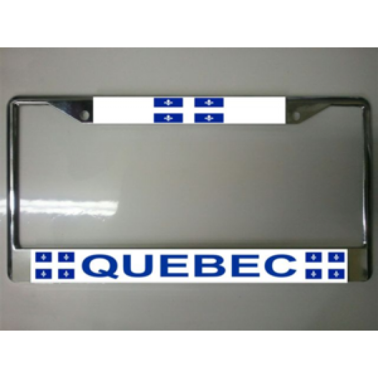 LPO554 Quebec Canada License Plate Frame, Free Screw Caps
