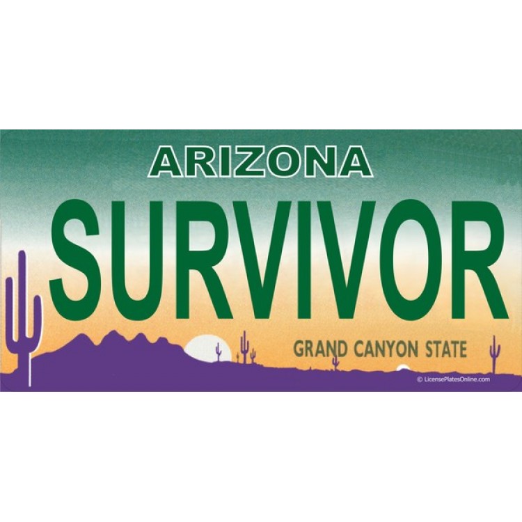 LPO1684 Arizona Survivor Photo License Plate