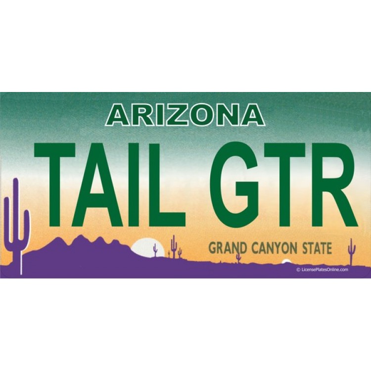 LPO1685 Arizona Tail GTR Photo License Plate