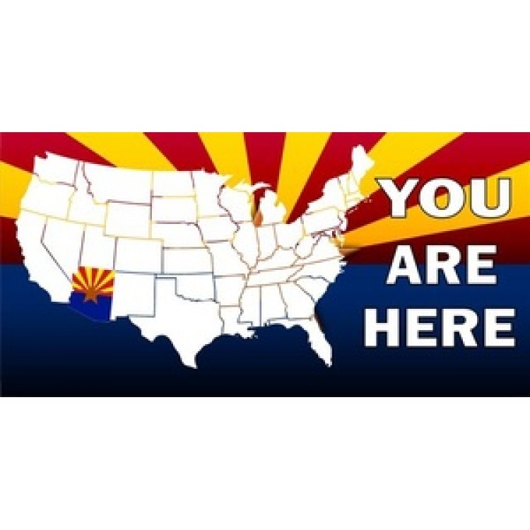 LPO558 Arizona You are Here License Plate