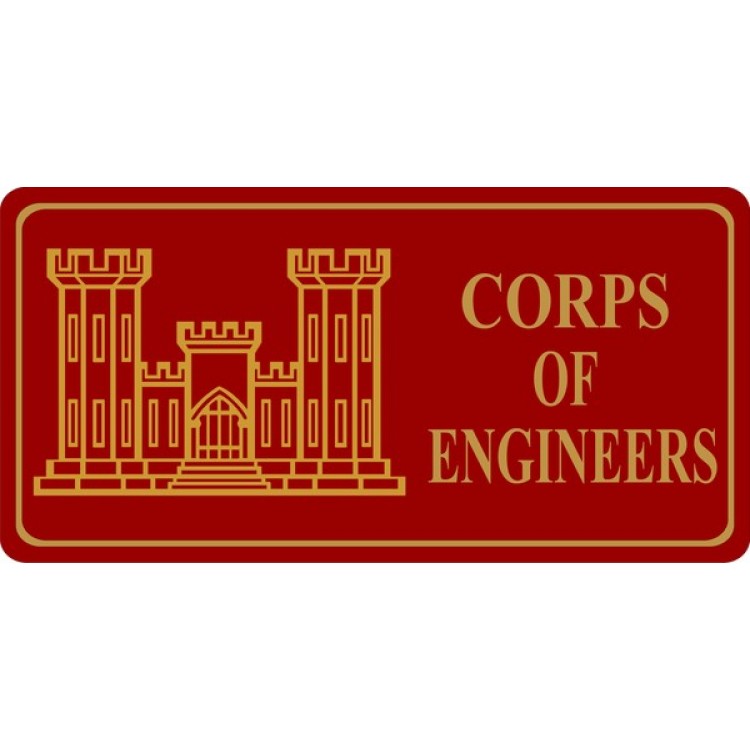 Army Corps of Engineers Photo License Plate